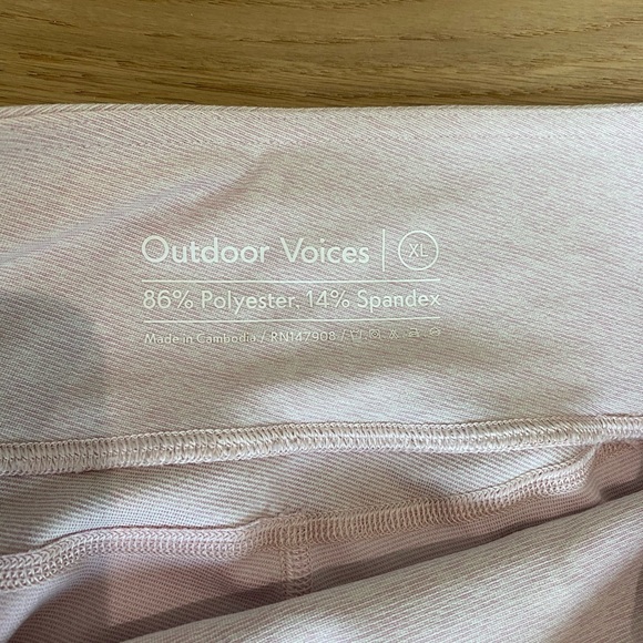 Outdoor Voices Tri Tone Leggings Pastel XL - Picture 3 of 4